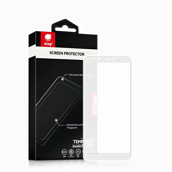 Защитное стекло с рамками 2.5D для Xiaomi Mi 6X Ainy Full Screen Cover 0.25mm (White/Белый) : характеристики и инструкции - 2
