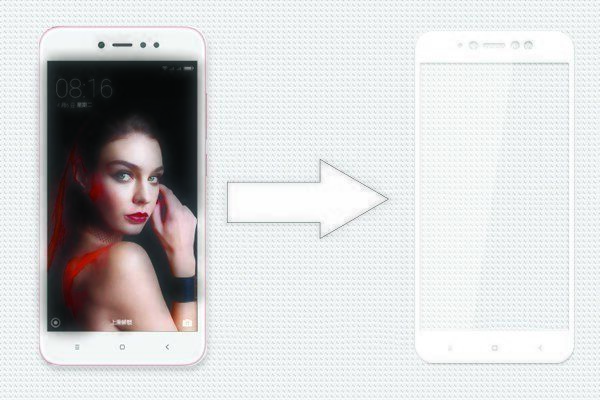 Защитное стекло с рамками 2.5D для Redmi Note 5A Ainy Full Screen Cover 0.33mm (White/Белый) : отзывы и обзоры - 3