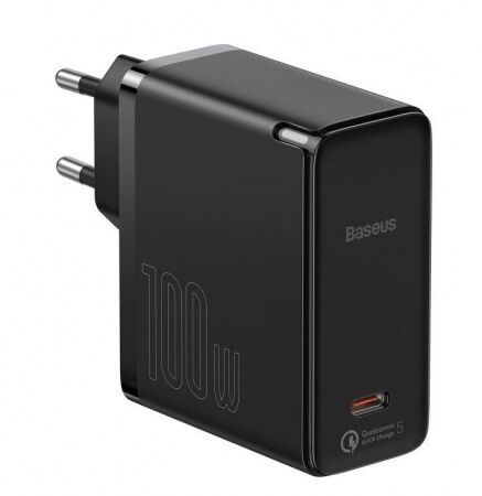 Зарядное устройство BASEUS GaN2 Fast Charger USB-C  Кабель Type-C-Type-C, 3A, 100W, черный - 1