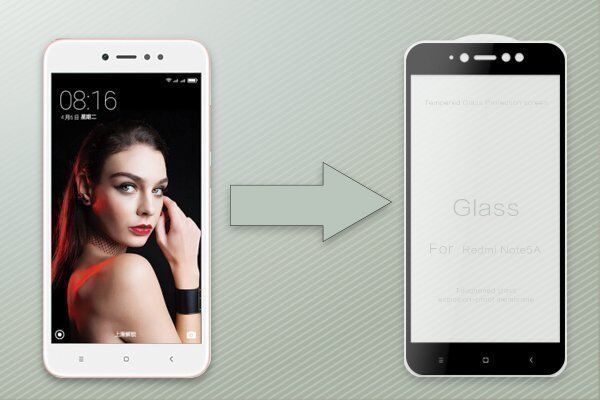 Защитное стекло с рамками 2.5D для Redmi Note 5A Ainy Full Screen Cover 0.25mm (Black/Черный) : характеристики и инструкции - 2