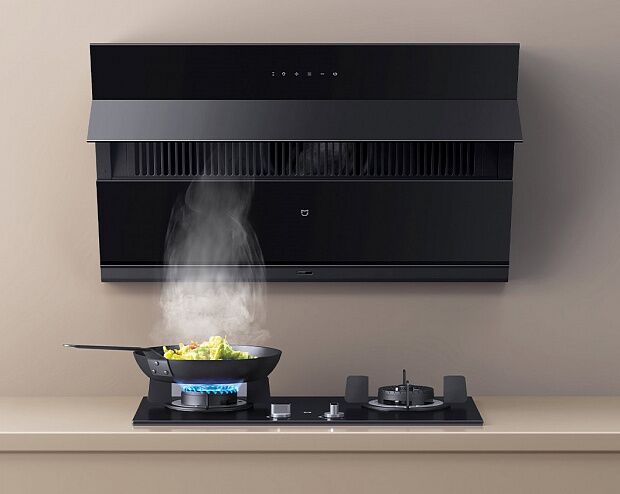 Умная вытяжка и газовая плита Mijia Smart Smoke Stove Set (Black/Черный) - 1