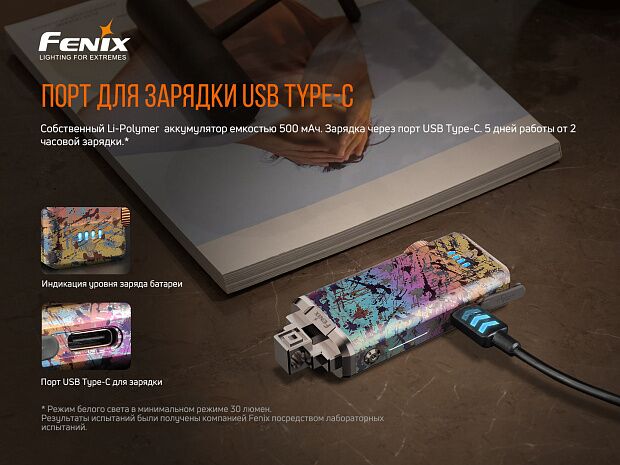 Фонарь Fenix APEX 20 Flashlight, Mix Iridescent, APEX20MI - 13