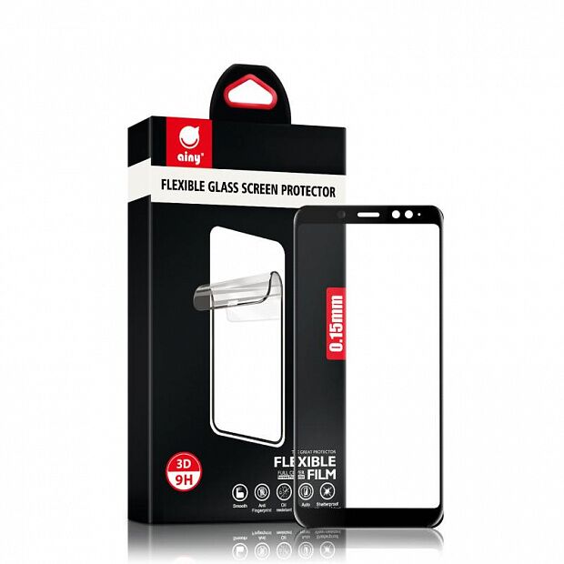 Защитное стекло для Xiaomi Redmi Note 5/Note 5 Pro Ainy Full Screen Cover (0,15mm) (Black/Черный) - 1