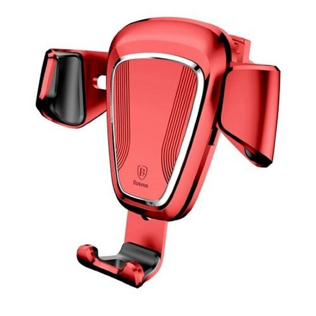 Держатель для смартфона Baseus Gravity Car Mount Metal Type (Red) - 5