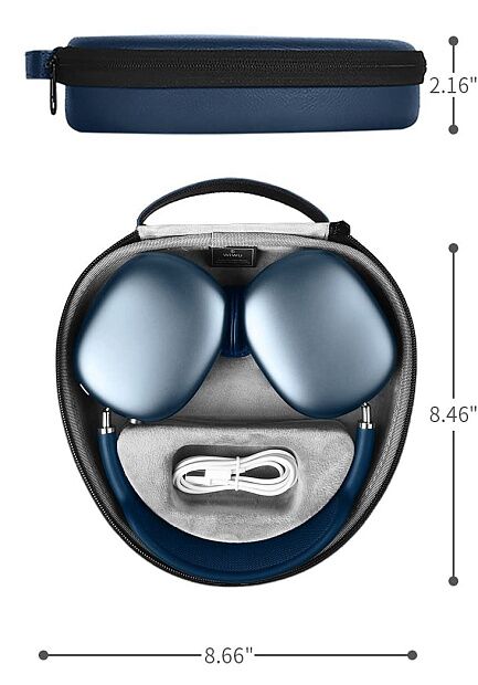 Чехол WIWU Ultrathin Smart Case для AirPods Max синий - 4